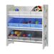 Estantería para niños Boiro 3 niveles aglomerado 62 Estantería para niños Boiro 3 niveles aglomerado 62 Blanco/ Gris