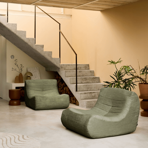 Sofá modular em tecido veludo cotelê de 2 lugares, Sokol veludo cotelê , Verde caqui, 91x105x72 cm