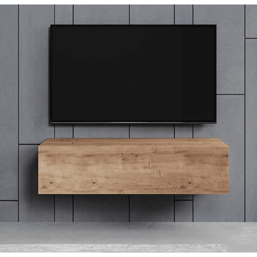 Móvel TV Suspenso Sala de estar e jantar Carvalho 120x40x30 1 porta Aitana M1 Muebles Bonitos