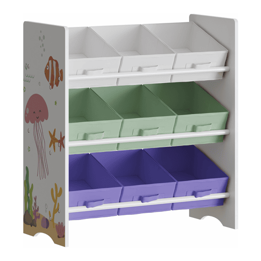 Estante para crianças Boiro 60x62x30 cm Aqua Dream motif en.casa