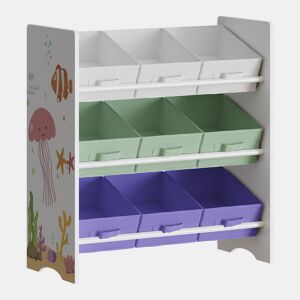 Estante para crianças Boiro 60x62x30 cm Aqua Dream motif en.casa