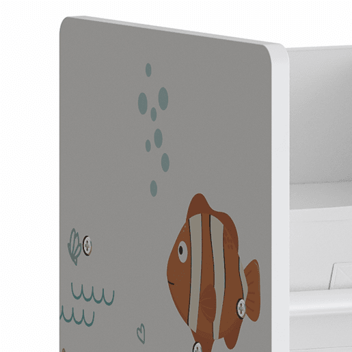 Estante para crianças Boiro 60x62x30 cm Aqua Dream motif en.casa