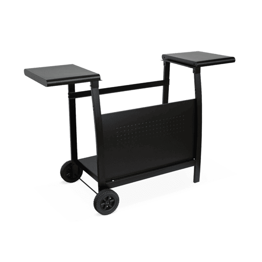 Grelhador a gás 3 queimadores inox 7,5kW com carrinho, Plancha Porthos 3 brûleurs + chariot, Preto, 123x55x106 cm