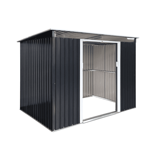Galpão metálico para jardim 4,85m2 com claraboia, Audomarois, Antracite, 261x181x186 cm
