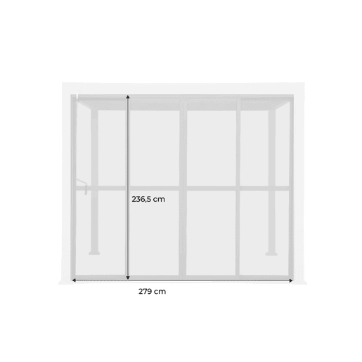 Porta de correr de 3m para a pérgola Triomphe, Triomphe porta de correr 3m, Antracite, 279x279x236.5 cm