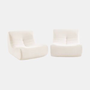 Sofá modular em tecido veludo cotelê de 2 lugares, Sokol veludo cotelê , Creme, 91x105x72 cm