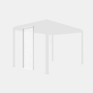 100cm persianas de alumínio para pérgola Triomphe, Triomphe persiana 100cm, Branco, 93x6x238 cm