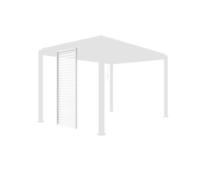 Persiana de 100 cm para pérgola bioclimática triomphe, 3 m de lado, aluminio, blanco