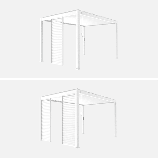 100cm persianas de alumínio para pérgola Triomphe, Triomphe persiana 100cm, Branco, 93x6x238 cm