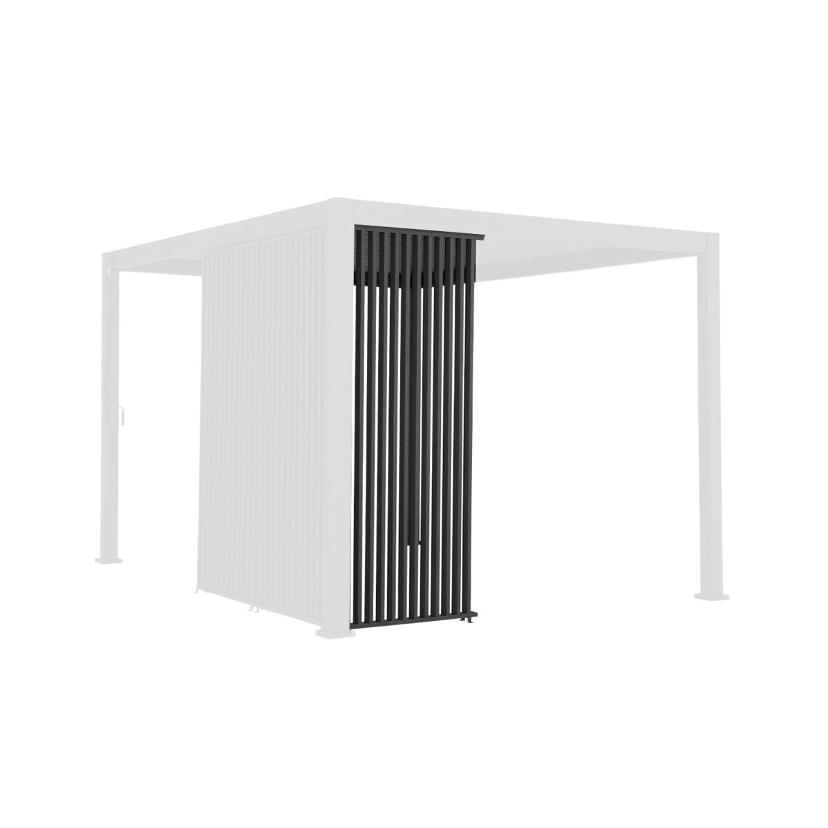 Persiana vertical 100 cm pérgula bioclimática 3x3 m 4x3 m 6x3 m triomphe, triomphe persiana vertical 100 cm, antracite, 92,5x92,5x236 cm
