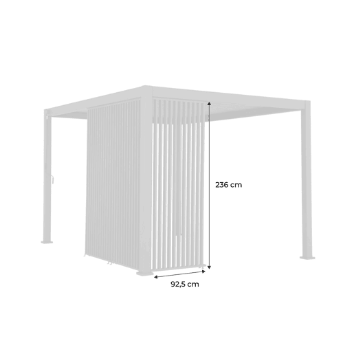 Persiana vertical 100cm pérgola bioclimática 3x3m, 3x4m, 3x6m, Triomphe persiana vertical 100cm , Antracite, 92.5x92.5x236 cm