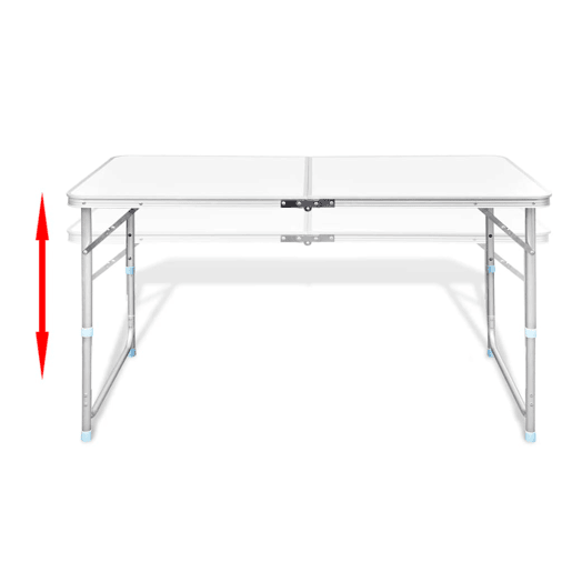 Conjunto de mesa e cadeiras dobráveis e portáteis para campismo (branco)