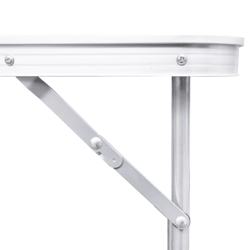 Conjunto de mesa e cadeiras dobráveis e portáteis para campismo (branco)