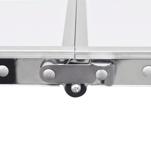 Conjunto de mesa e cadeiras dobráveis e portáteis para campismo (branco)