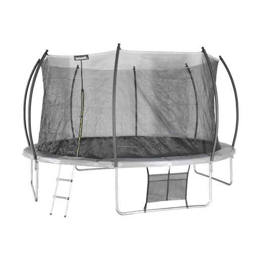 Trampolim 430cm com rede interna e kit de acessórios, Venus Inner XXL, Cinza, 365x365x80 cm