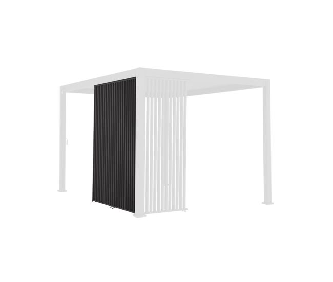 Persiana vertical de 130 cm para pérgula bioclimática 4x3 m triomphe, triomphe persiana vertical 130 cm, antracite, 123,5x123,5x236 cm
