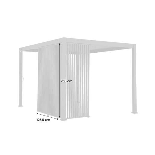 Persiana vertical 130cm para pérgola bioclimática 4x3m Triomphe, Triomphe persiana vertical 130cm, Antracite, 123.5x123.5x236 cm