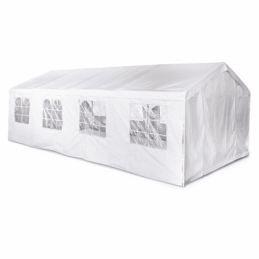 4x8m tenda de receção, Lutecia, Branco, 795x397x277 cm