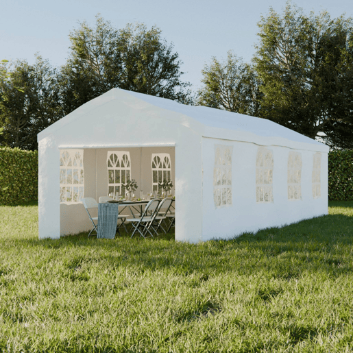4x8m tenda de receção, Lutecia, Branco, 795x397x277 cm