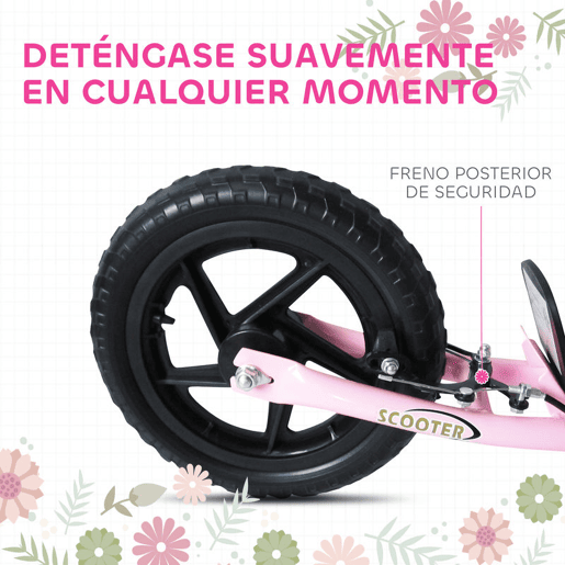 HOMCOM Trotinete para Crianças acima de 5 anos Scooter de 2 Rodas Grandes de 12 Polegadas com Freio e Guidão Ajustável em Altura Carga Máx. 50kg 120x52x80-88cm Rosa HOMCOM Trotinete para Crianças acima de 5 anos Scooter de 2 Rodas Grandes de 12 Polegadas com Freio e Guidão Ajustável em Altura Carga Máx. 50kg 120x52x80-88cm Rosa