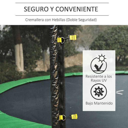 HOMCOM Rede de Segurança para Trampolim Rede de Substituição para Trampolins Ø305x180 cm Preto