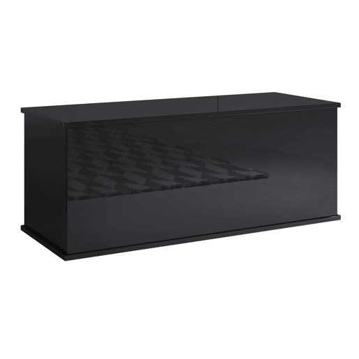 Baú de armazenamento Quarto de dormir Preto 100x40x40 1 porta Ariel Muebles Bonitos