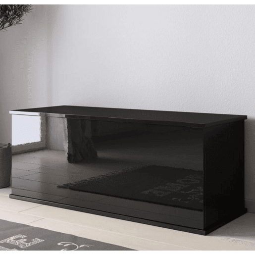 Baú de armazenamento Quarto de dormir Preto 100x40x40 1 porta Ariel Muebles Bonitos