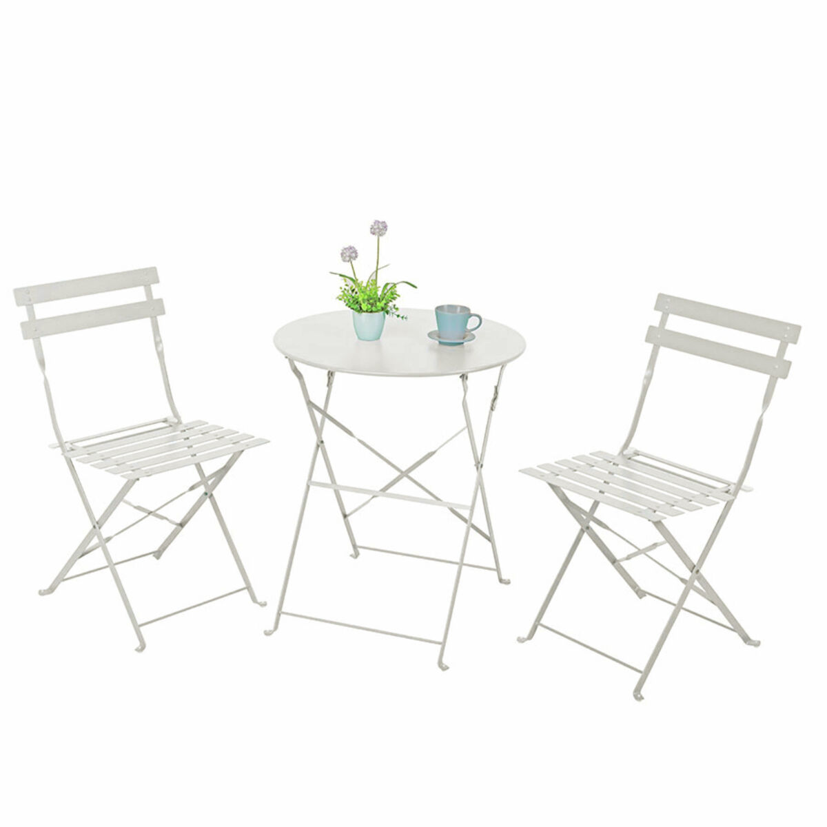 Set de Mesa y 2 Sillas Plegables Terraza