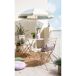 Set de Mesa y 2 Sillas Plegables Terraza Set de Mesa y 2 Sillas Plegables Terraza Blanco