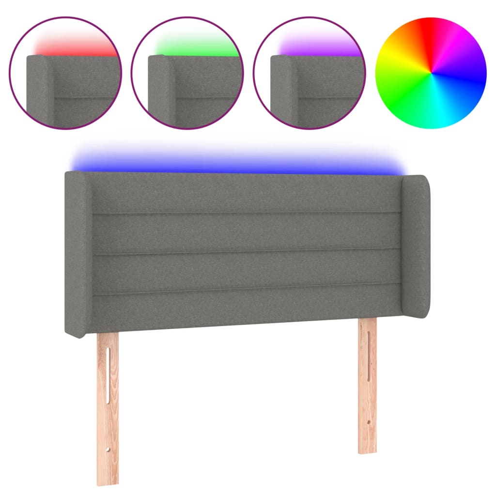 Cabecero Con Led 83 Gris Oscuro