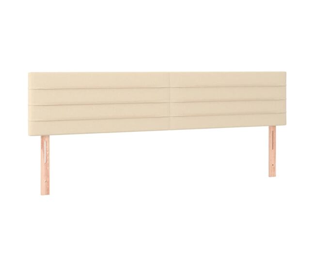 Vidaxl cabeceros 2 unidades de tela color crema 90x5x78/88 cm