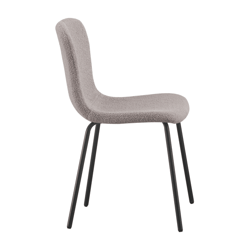 Cadeira AMBERES Cinza - Design Escandinavo, Ergonômica e Moderna, Estofado Suave, Pés Metálicos, Resistente e Elegante