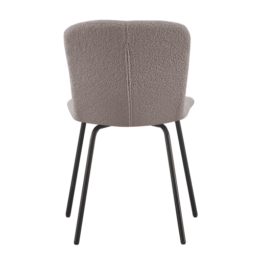 Cadeira AMBERES Cinza - Design Escandinavo, Ergonômica e Moderna, Estofado Suave, Pés Metálicos, Resistente e Elegante