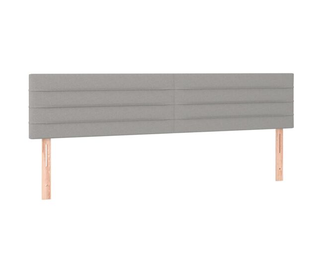 Vidaxl cabeceros 2 unidades de tela gris claro 90x5x78/88 cm
