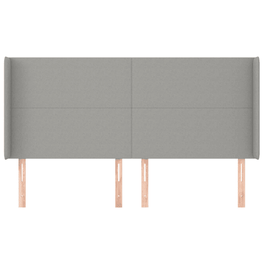 vidaXL Cabecero con orejas de tela gris claro 183x16x118128 cm