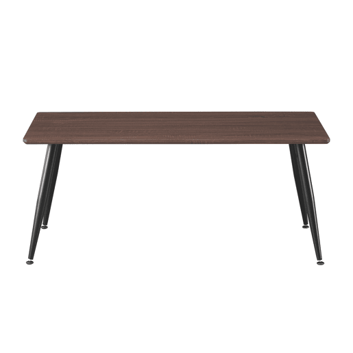 Mesa de Centro NIZA: Design Escandinavo de 100x50x45 cm com Superfície de MDF em Acabamento Branco Fosco e Pés Metálicos Pretos