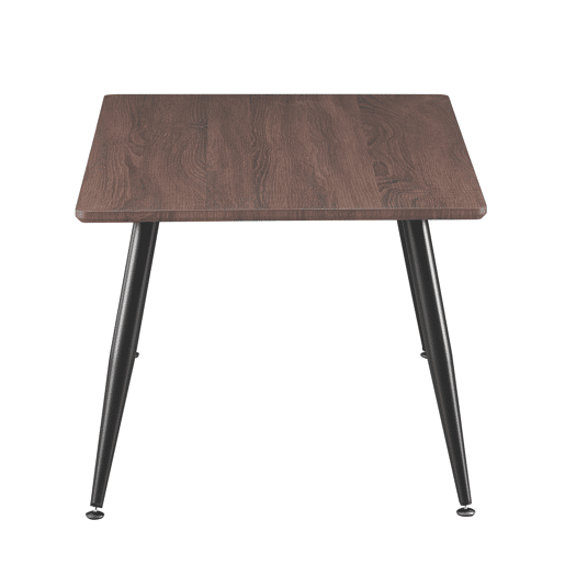 Mesa de Centro NIZA: Design Escandinavo de 100x50x45 cm com Superfície de MDF em Acabamento Branco Fosco e Pés Metálicos Pretos