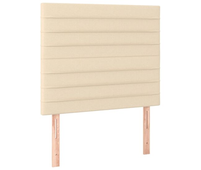 Vidaxl cabecero de cama de tela color crema 90x5x118/128 cm