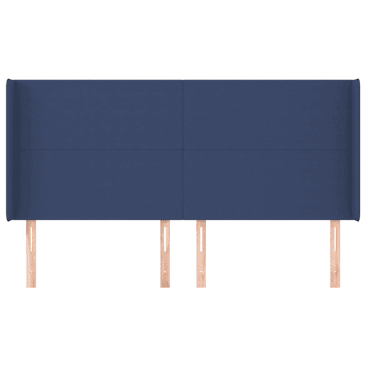 vidaXL Cabecero con orejas de tela azul 203x16x118128 cm