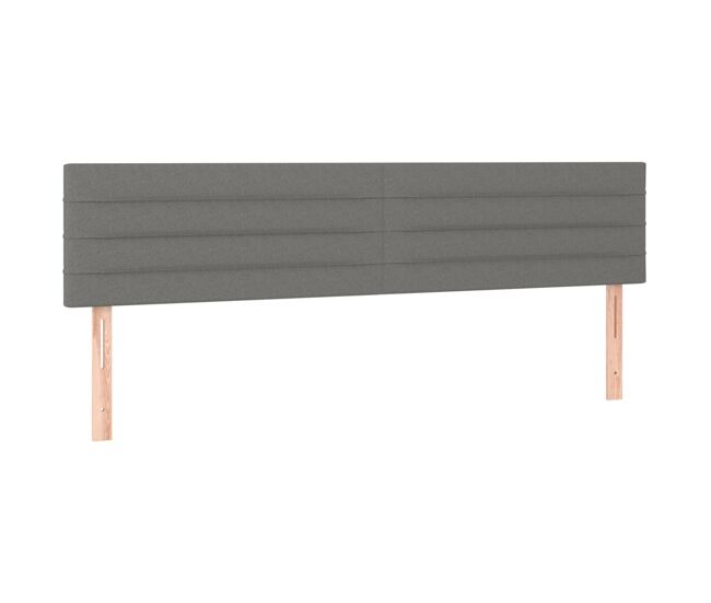 Vidaxl cabeceros 2 unidades de tela gris oscuro 90x5x78/88 cm