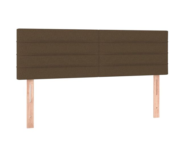 Vidaxl cabeceros 2 unidades tela marrón oscuro 72x5x78/88 cm