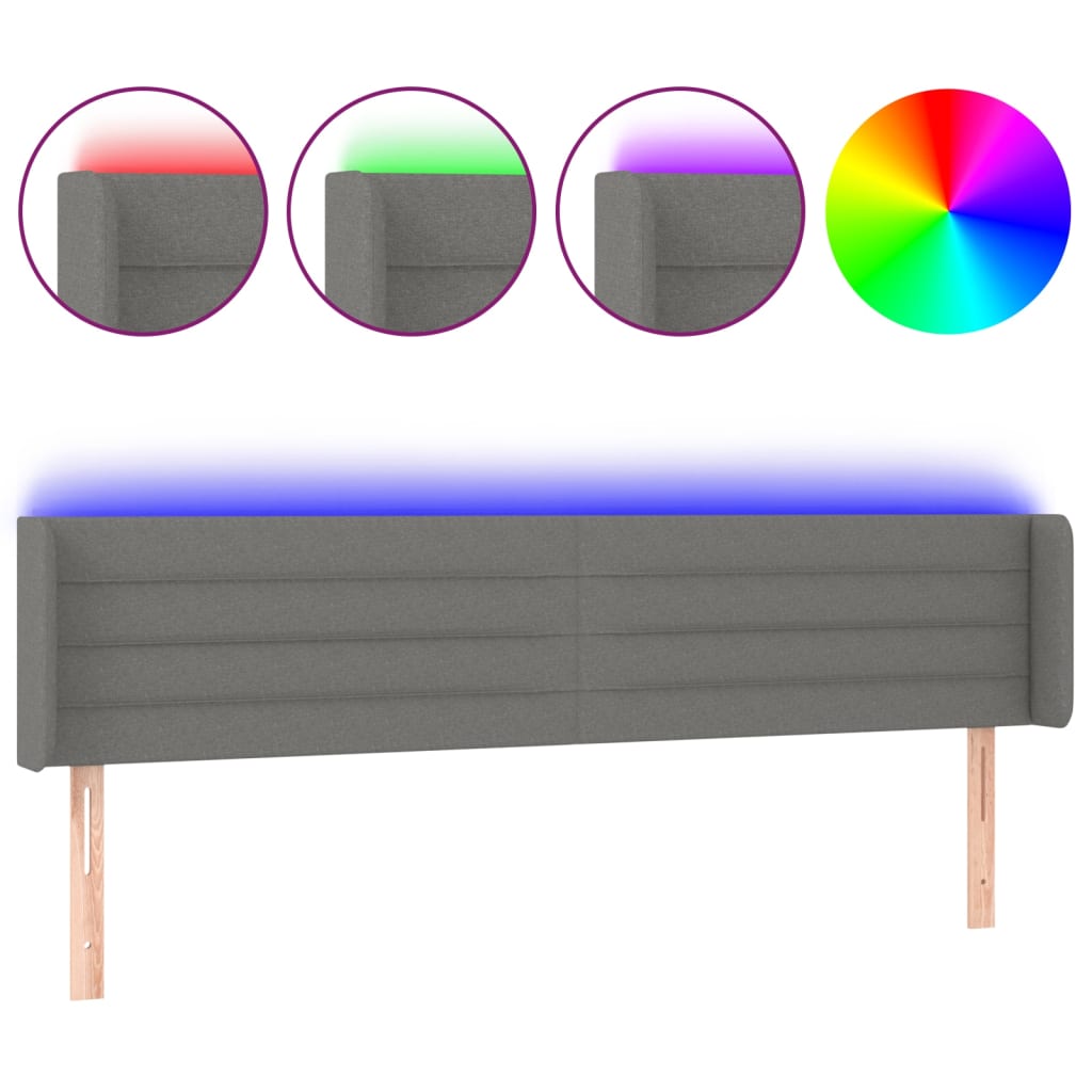 Cabecero Con Led 183 Gris Oscuro