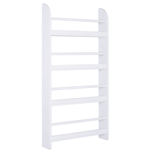 HOMCOM Estante de Parede para Livros com 4 Prateleiras Estante Infantil para Casa ou Escritório Suporta até 30kg 59x12x113 cm Branco