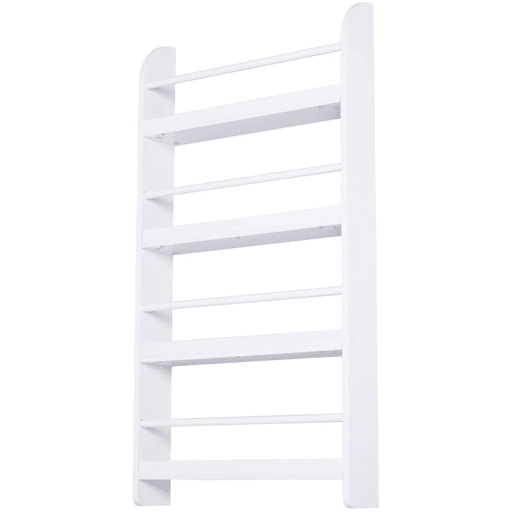 HOMCOM Estante de Parede para Livros com 4 Prateleiras Estante Infantil para Casa ou Escritório Suporta até 30kg 59x12x113 cm Branco