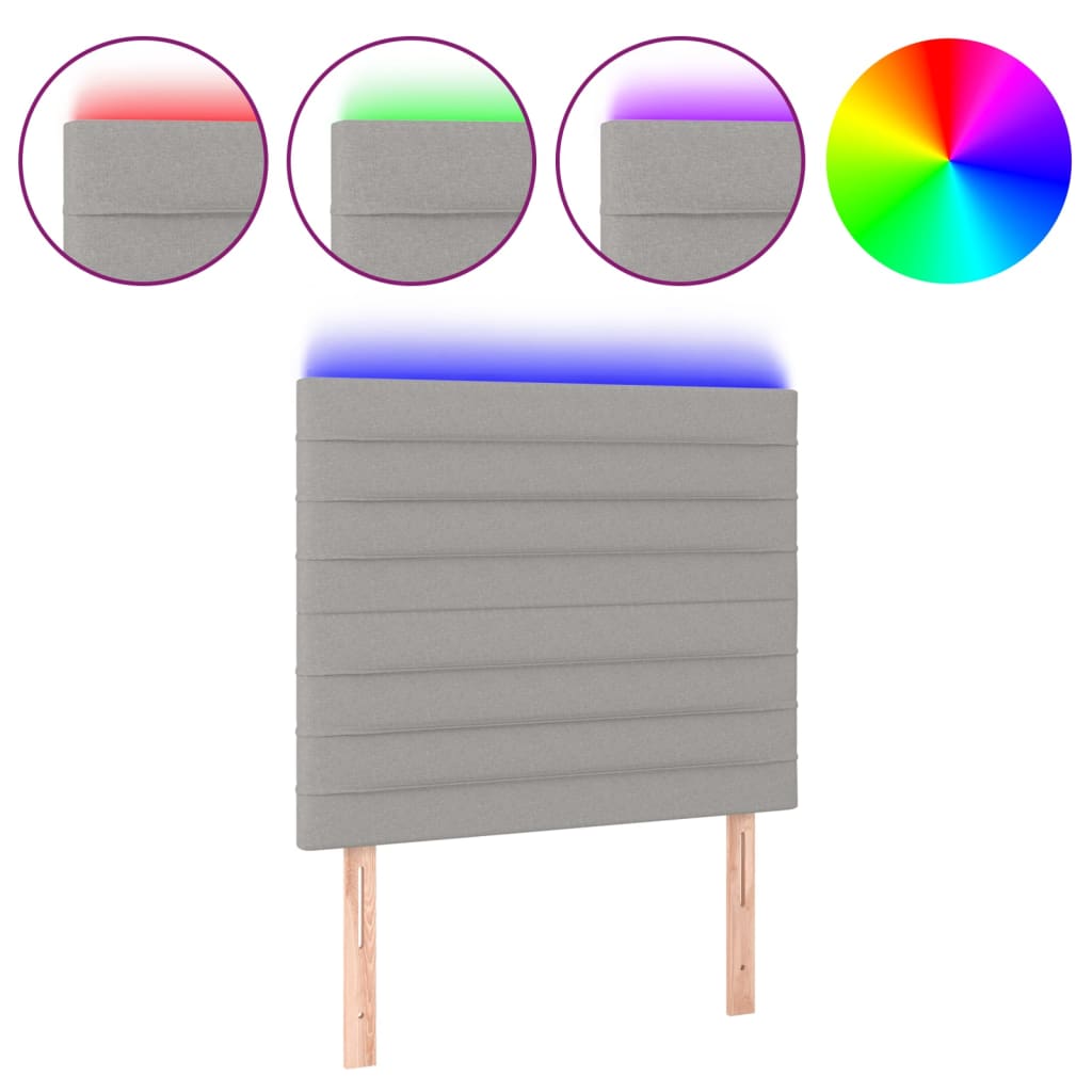 Cabecero Con Led 90 Gris