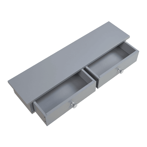 Prateleira de parede Geeste com 2 gavetas 60x15x10cm Cinzento claro en.casa