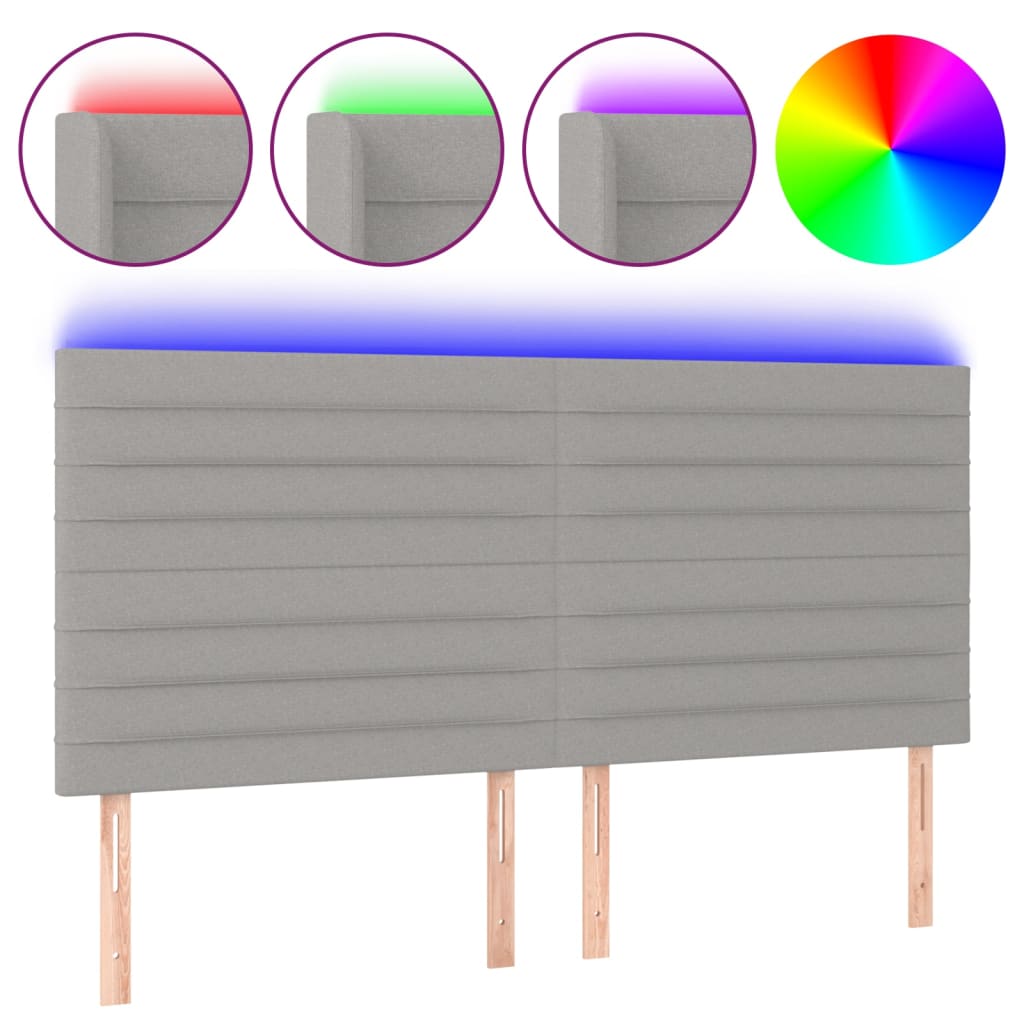 Cabecero Con Led 200 Gris