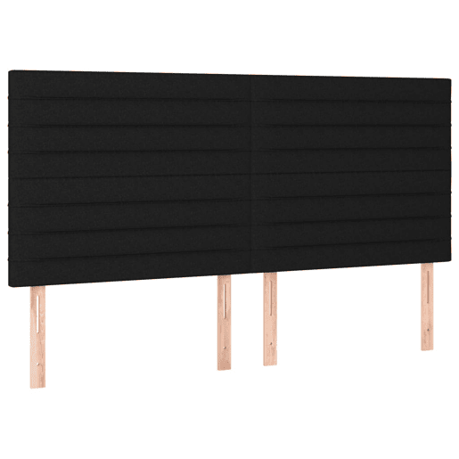 vidaXL Cabeceira de cama c luzes LED tecido 180x5x118128 cm preto vidaXL Cabeceira de cama c luzes LED tecido 180x5x118128 cm preto