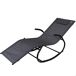 Pack 2 tumbonas mecedoras de jardín c/cojín Aktive Pack 2 tumbonas mecedoras de jardín c/cojín Aktive Gris