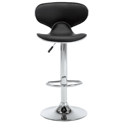 vidaXL Bancos de bar 2 pcs couro artificial preto vidaXL Bancos de bar 2 pcs couro artificial preto